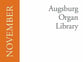 Augsburg Organ Library: November Organ sheet music cover